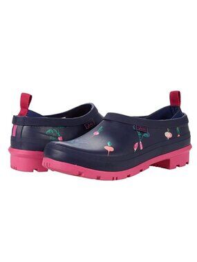 Joules Women’s Printed Slip-On Rubber Round Toe Rain Boots Size 11